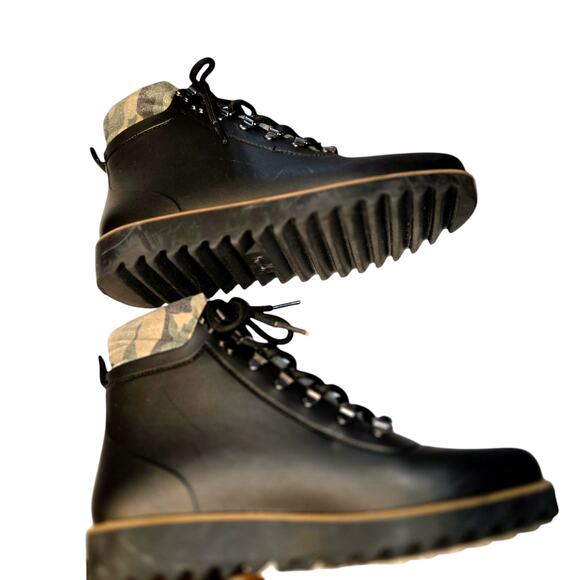 NWOT Jambu 7.5 Black Women's Combat Ankle Boots Laces Shoe 7 1/2 New No Tags - Picture 4 of 8